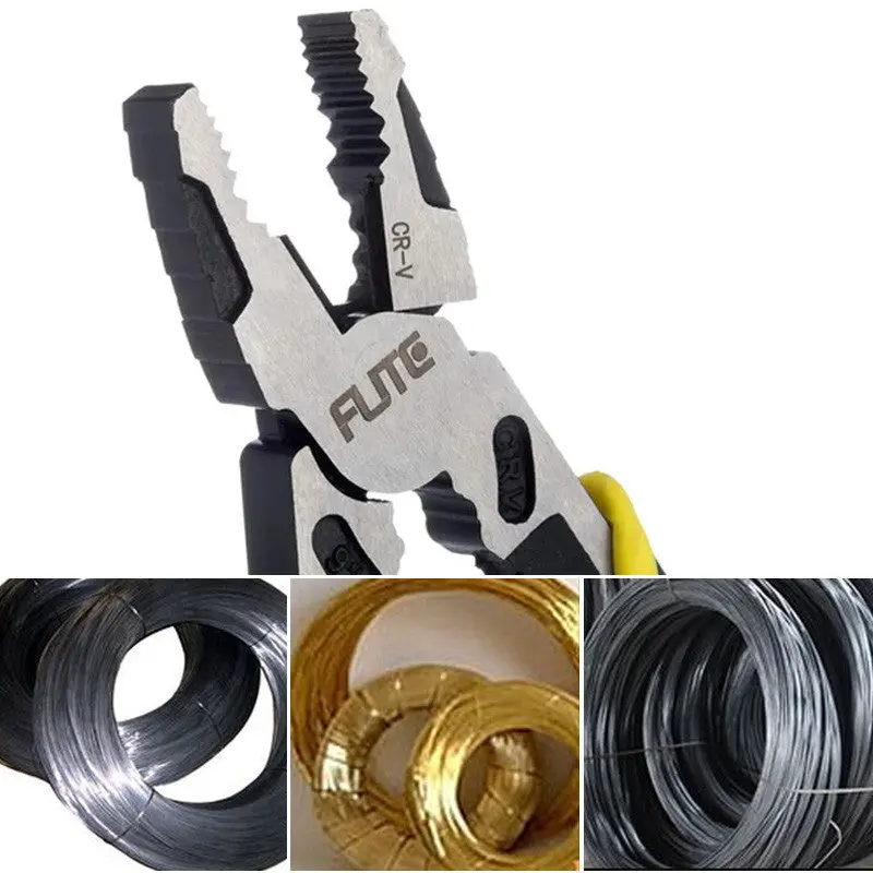 4-in-1 Elektrikerzange aus Chrom-Vanadium-Stahl | Abisolier-, Crimp- & Schneidwerkzeug | Multifunktionszange 225 mm