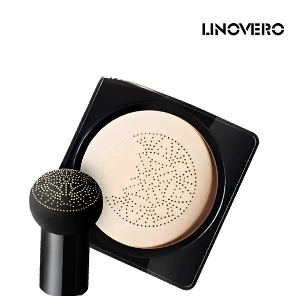 Air Cushion Foundation 2er-Set (1+1 gratis) | Farb-anpassend für natürlichen Teint | 18h Halt, wasserfest + Pinsel