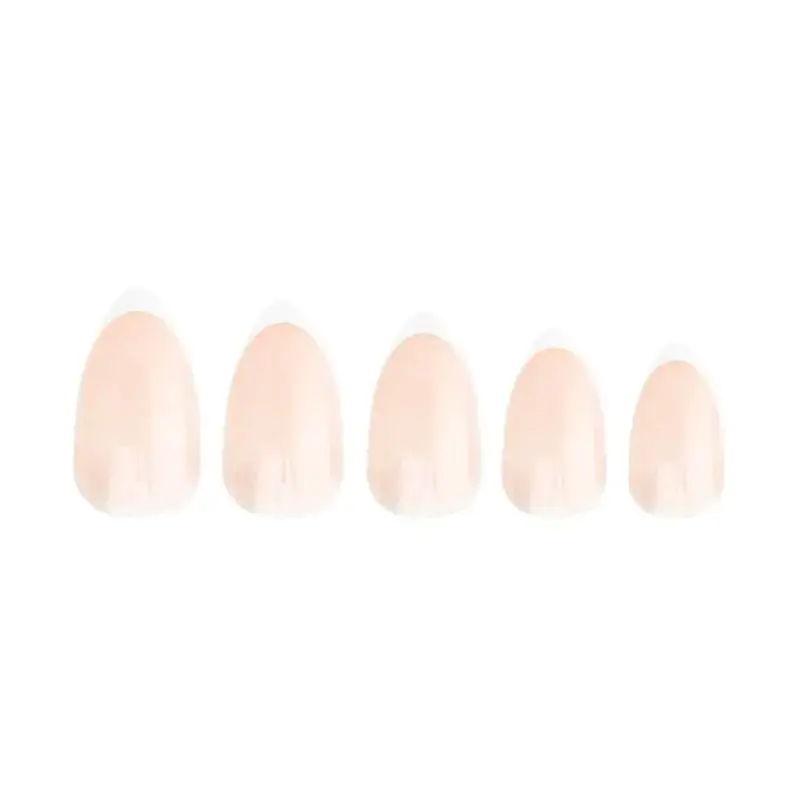 Almond Glossy French Nails