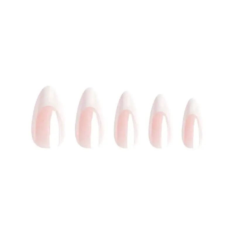 Almond Pink French Glaze Nails