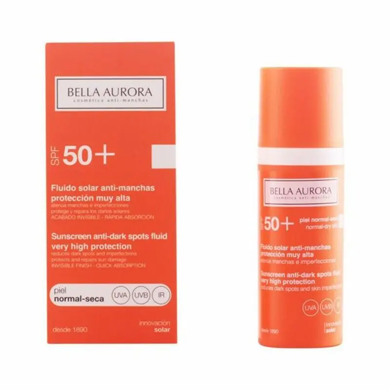 Anti Bruine vlekken Zonnebrandlotion Bella Aurora 2526108 Spf 50 Spf 50+ 50 ml