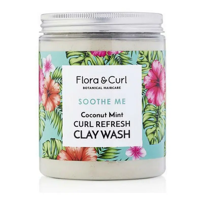 Anti-haaruitval crème Flora & Curl Soothe Me 260 g Kokosnoot Munt Klei Verfrissend