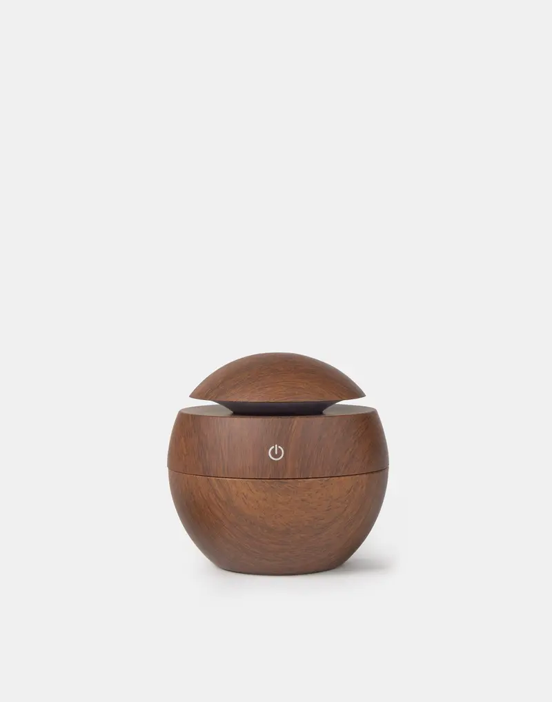 Aroma Diffuser 130 ml | Ultraschall-Duftdiffuser in Holzoptik mit USB-Anschluss und 6 Filtern
