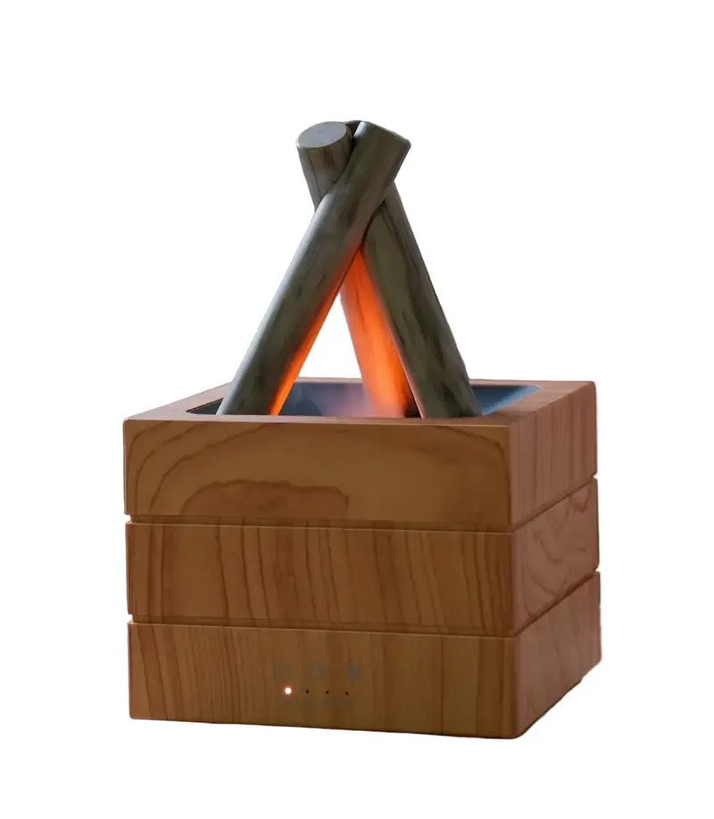 Aroma Diffuser mit Flammeneffekt | Ultraschall-Luftbefeuchter mit Fernbedienung, Timer und Abschaltautomatik