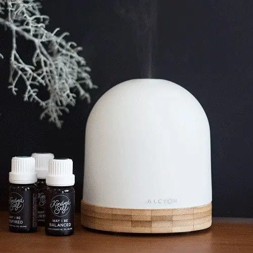 Aroma Diffusor | Ultraschall-Diffusor aus Glas und Bambus mit LED-Beleuchtung