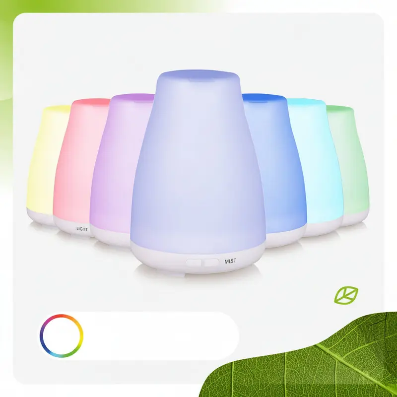 Aromadiffusor | Kompakter Ultraschall-Diffuser mit LED-Beleuchtung