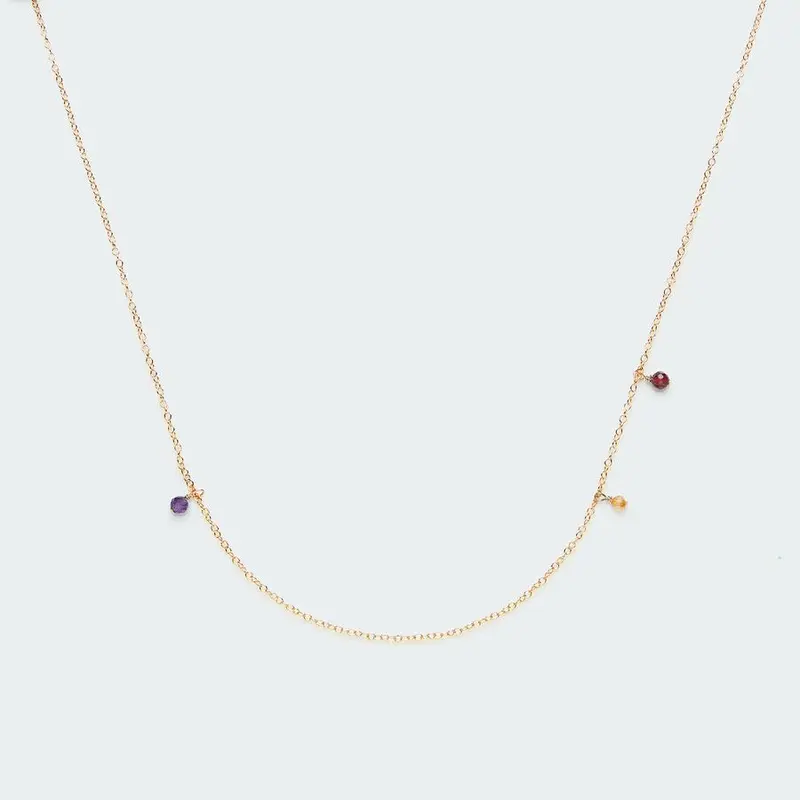 Asymmetric Sunset Palette Necklace
