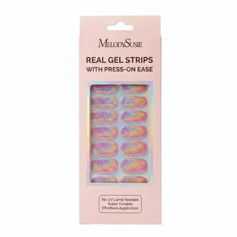 Aurora Collection Real Gel Nail Strips Mani & Pedi Set Rosewood Shimmer