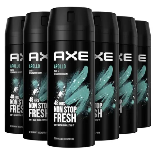 Axe Deodorant Bodyspray Apollo - voordeelverpakking - 6 x  150 ml