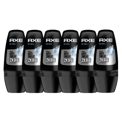 Axe Deororant Roller Ice Chill - voordeelverpakking - 6 x 50 ml