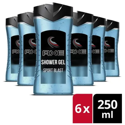 Axe Sport Blast For Men Douchegel - Voordeelverpakkingen - 6 x 250 ml