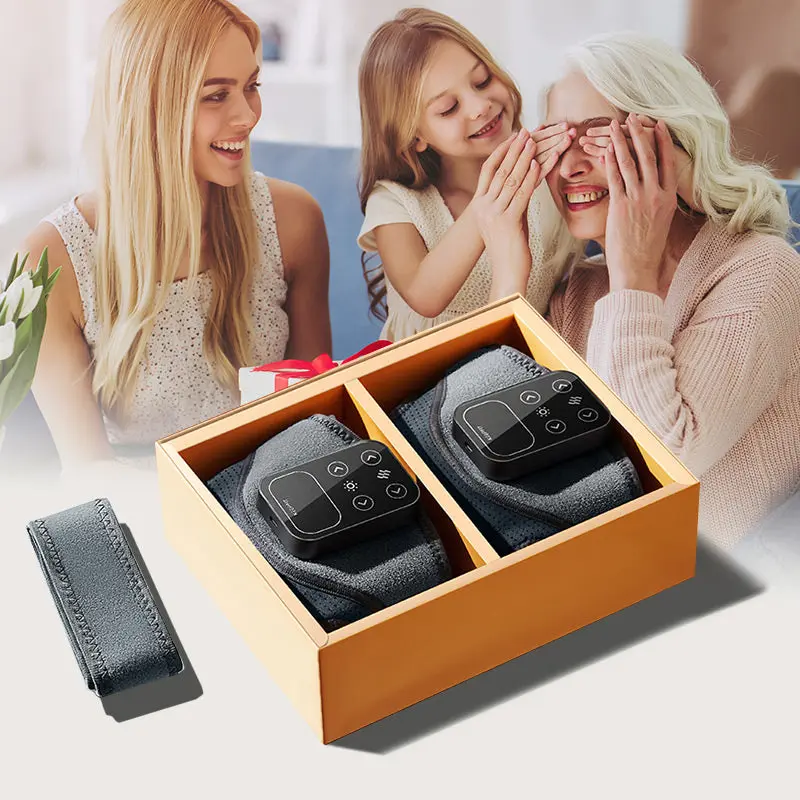 Beheizte Kniebandage mit Vibrationsmodi | Wärmefunktion & Massage | Verstellbar & Atmungsaktiv | USB/Netzbetrieb
