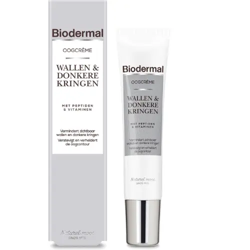 Biodermal Oogcrème Wallen & Donkere Kringen - Deze oogcreme vermindert zichtbaar wallen, donkere kringen rimpels en fijne lijntjes – wallen crème