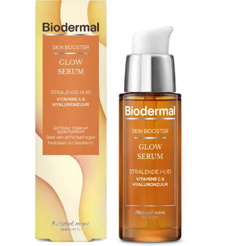 Biodermal Skin Booster Glow serum – Serum voor een stralende huid met hyaluronzuur en Vitamine C - Hyaluronzuur serum 30ml