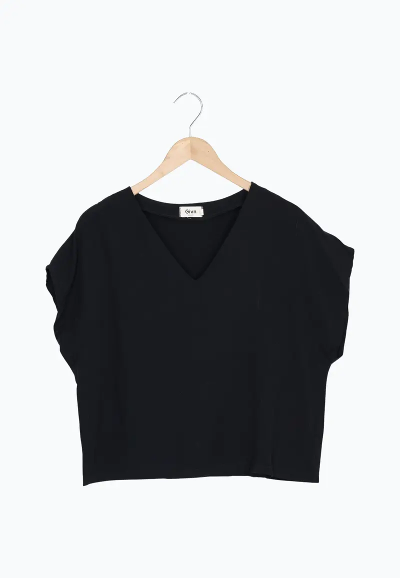 Blusenshirt | Weit geschnitten mit V-Ausschnitt und angeschnittenen Ärmeln | Vielseitig kombinierbar