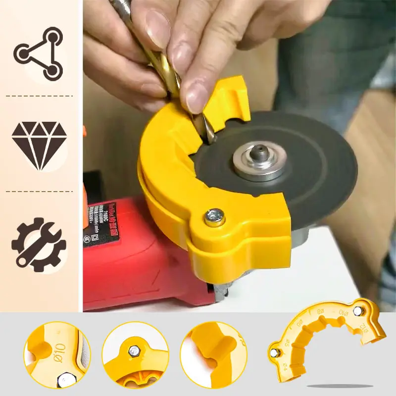 Bohrerschärfer 2 Stück für 6-10 mm Bohrer | Präzises Nachschärfen | Für Standard-Schleifer