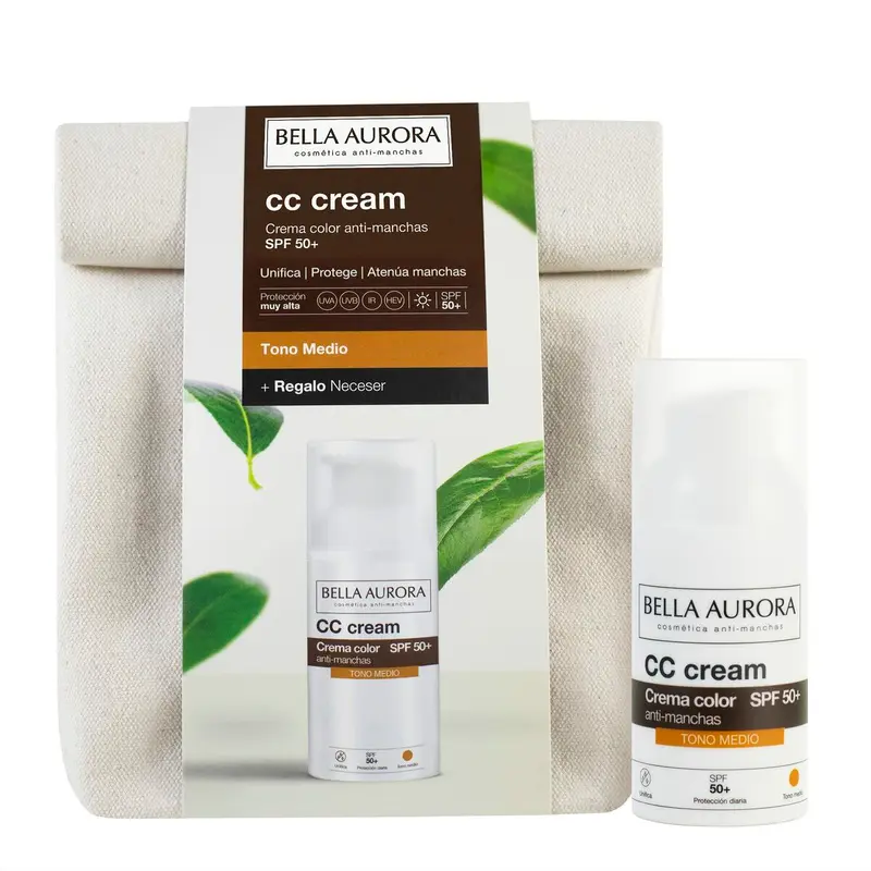 CC Cream Bella Aurora Medium Huidskleur 30 ml 2 Onderdelen