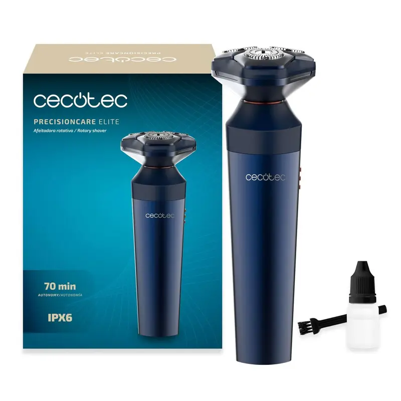 Cecotec Elektrisch Scheerapparaat PrecisionCare Elit IPX6 70min RVS Zwart