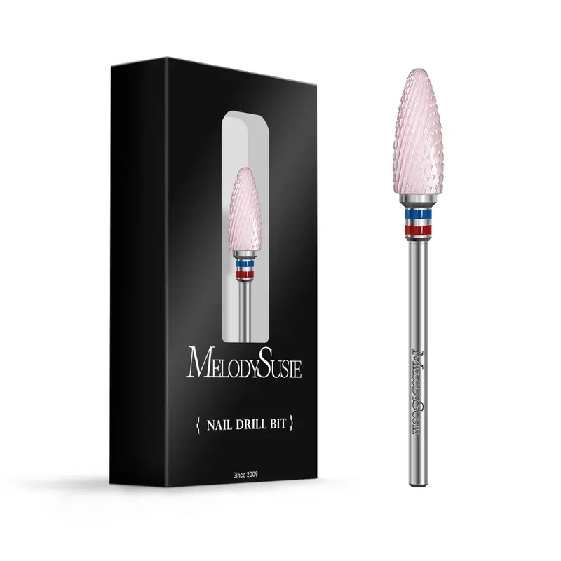 Ceramic Nail Drill Bits Pink Fine
