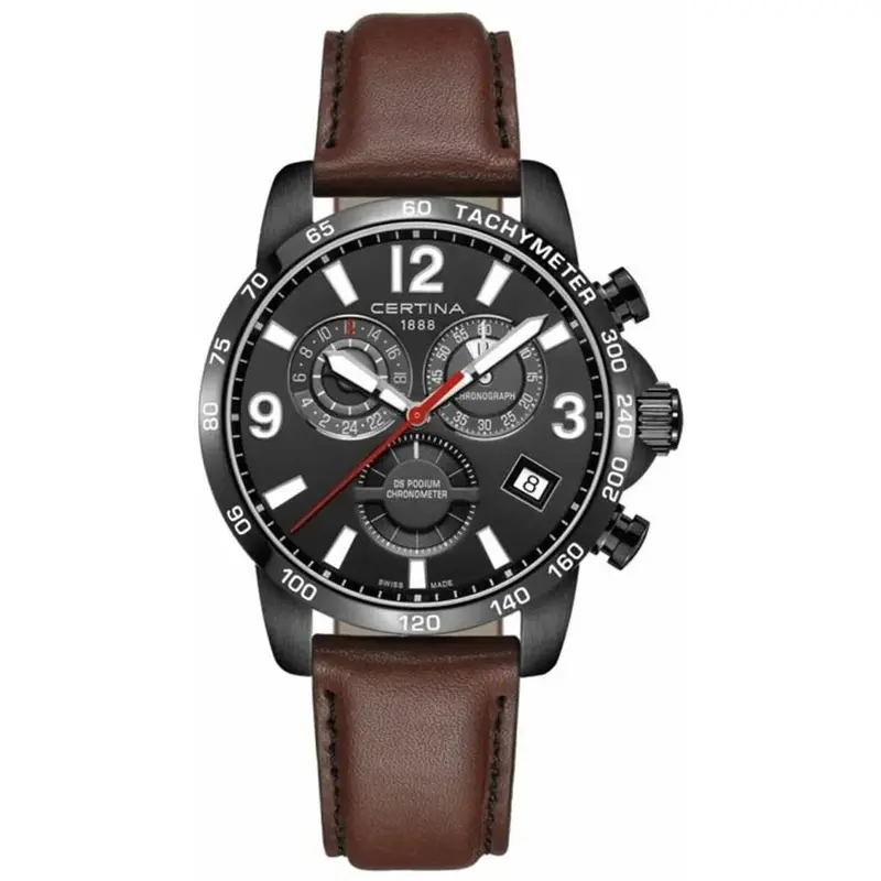 Certina C034654360570 Herenhorloge - Kwarts Grijs/Bruin Ø 42mm