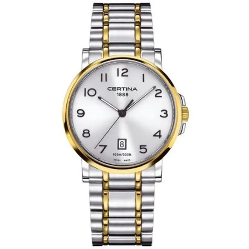 Certina DS Caimano C017.410.22.032.00 Herenhorloge Zilver/Goud Ø 38 mm