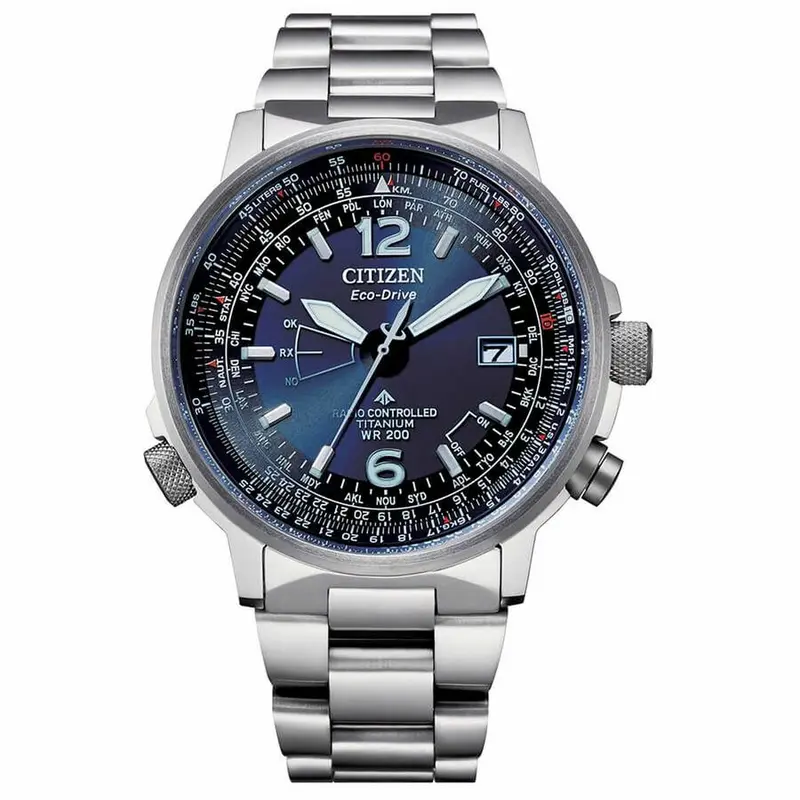 Citizen CB0230-81L Herenhorloge - Eco-Drive Titanium Blauw Ø 42,4mm