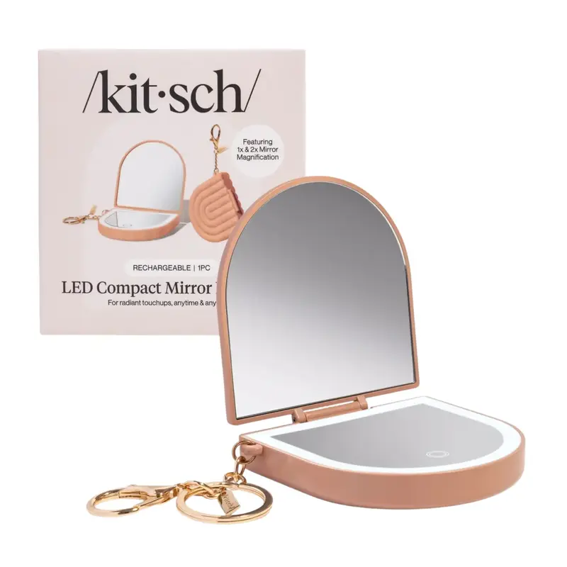 Compact Mirror Keychain Terracotta
