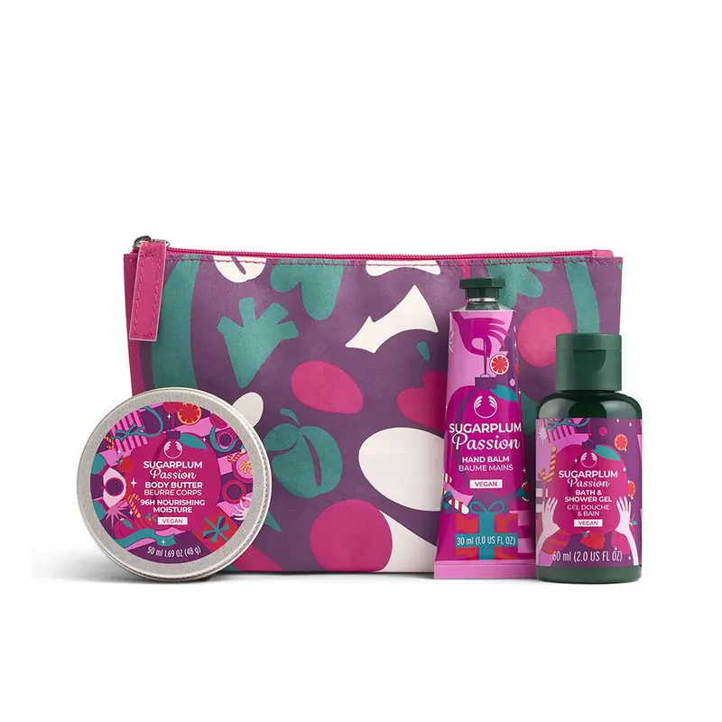 Cosmeticaset voor Dames The Body Shop SUGARPLUM PASSION 3 Onderdelen