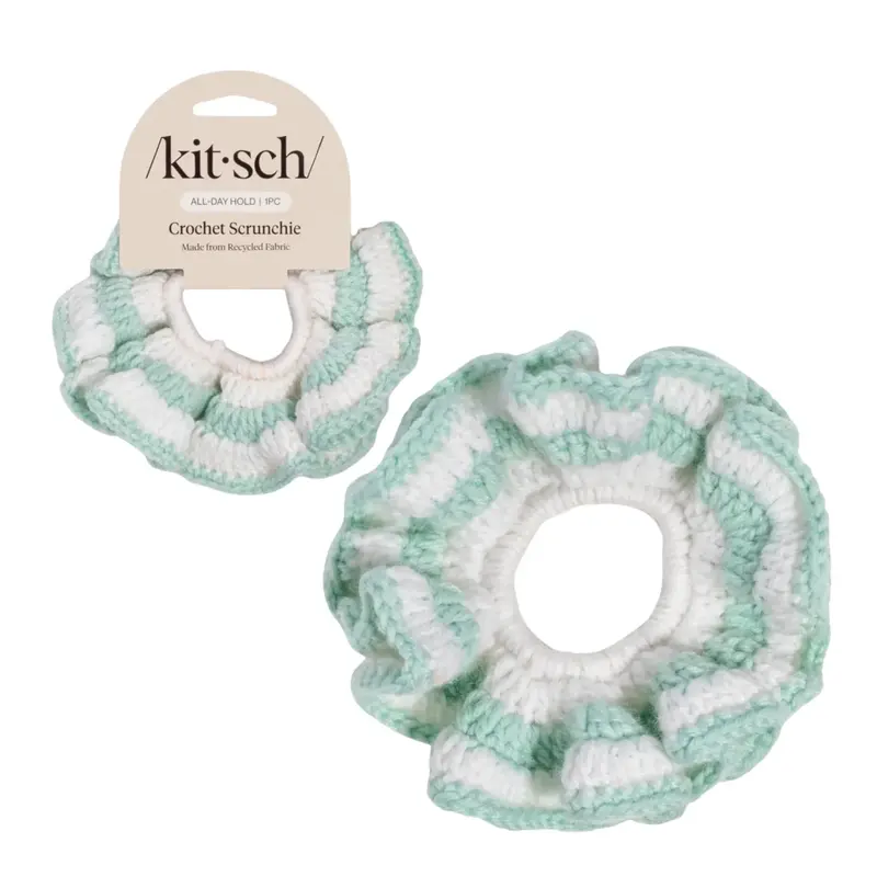 Crochet Scrunchie Seafoam Blue
