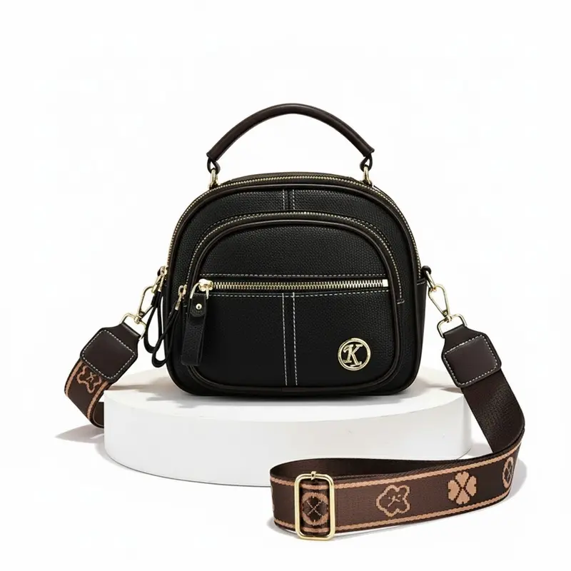Crossbody- & Schultertasche mit mehreren Fächern | Kompakt & organisiert mit Reißverschluss | Verstellbarer Gurt | Ideal für Alltag und Reisen