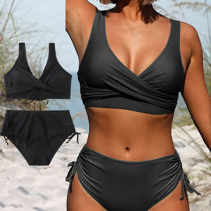 Damen Bikini-Set 2-teilig | Trendiges Design & bequemer Sitz | Strapazierfähig für Strand & Pool | Für Sommer & Urlaub