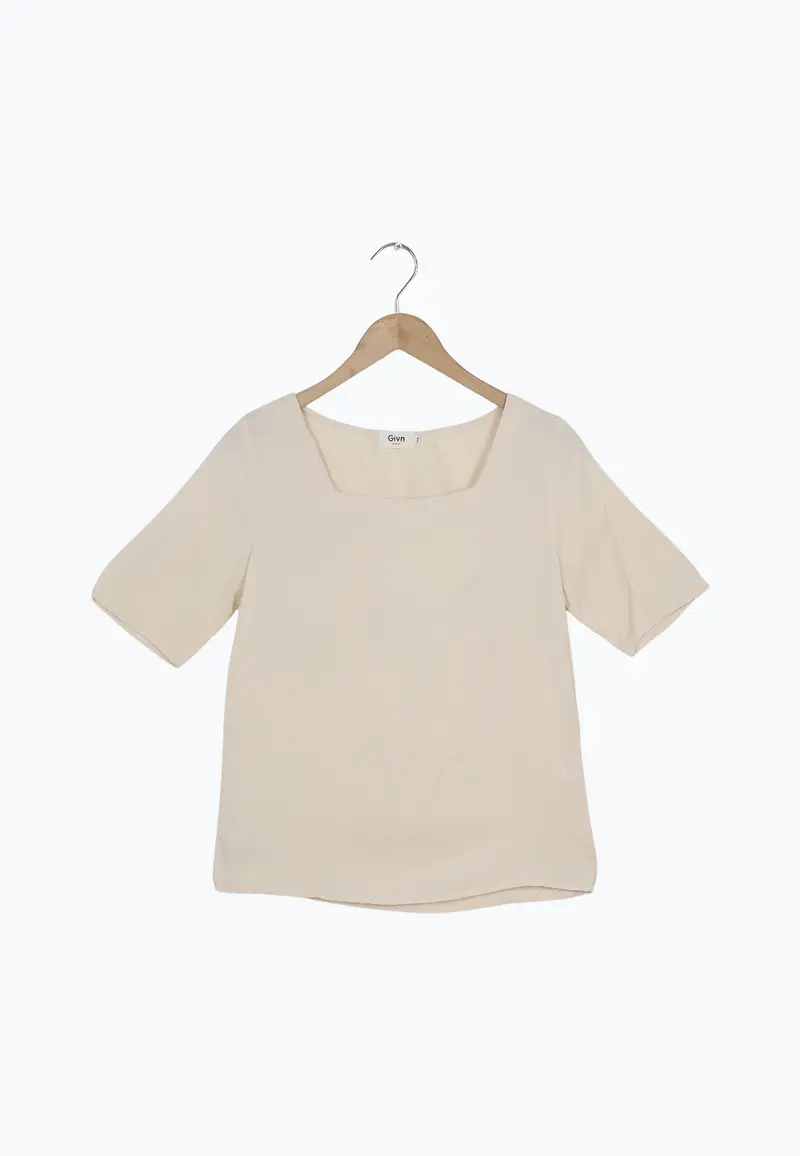 Damen Blusenshirt | PAULINA aus TENCEL Lyocell mit eckigem Ausschnitt und Halbarm