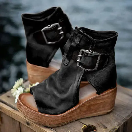 Damen Boho Keilabsatz-Sandalen | Bequeme Plateau-Sohle & rutschfester Grip | Jhoanna Sommer Sandalen