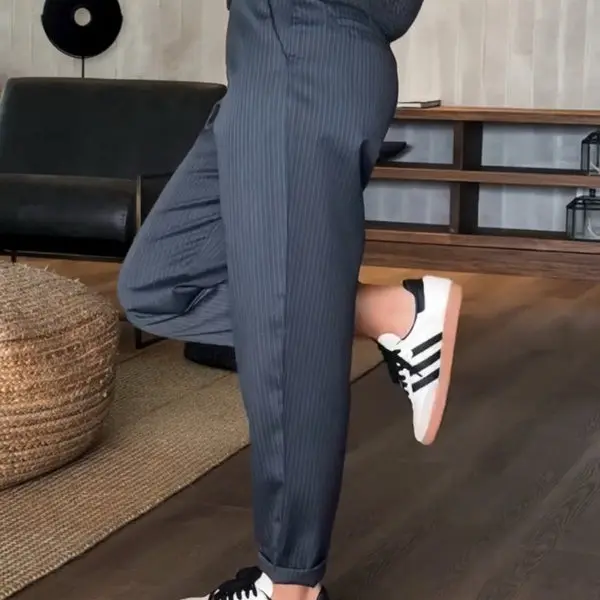 Damen Gestreifte Business Anzughose - Elegant & Modern