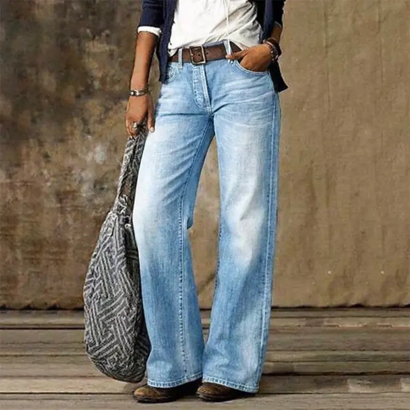 Damen Jeans | Weite Denim Hose mit schmeichelnder Passform für stilvolle Alltags- und Freizeitlooks