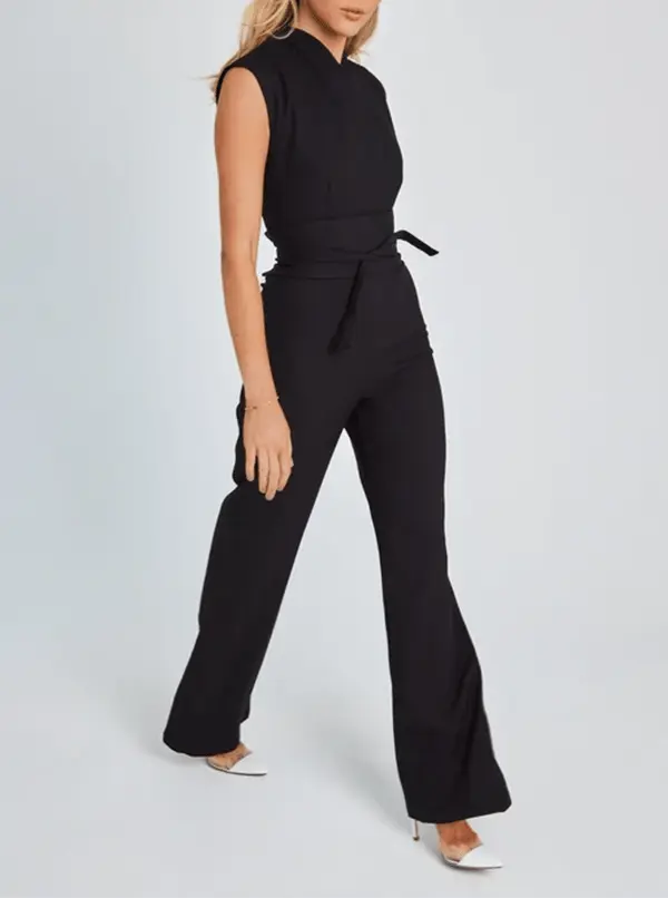 Damen Jumpsuit | Ärmelloser Einteiler mit weitem Bein und lockerer Passform