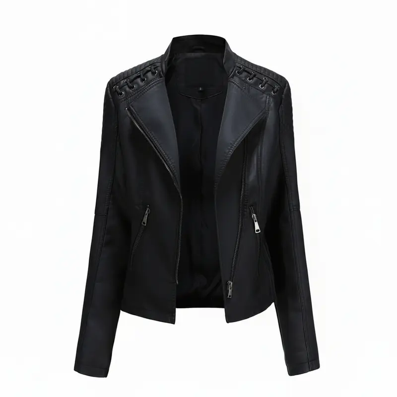 Damen Lederjacke | Modern geschnittene Jacke mit weicher Oberfläche für vielseitige Alltags- und Abendlooks