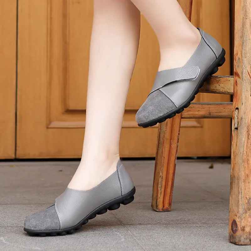 Damen Lederschuhe aus Echtleder | Bequeme Freizeitschuhe mit Gepolsterter Innensohle | Zeitloses Design für Alltag & Freizeit