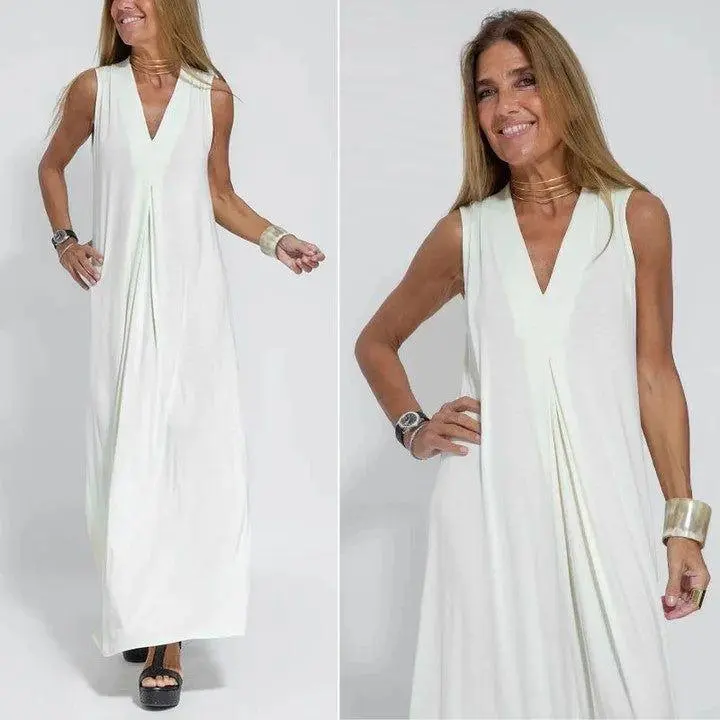 Damen Maxikleid mit V-Ausschnitt & Cardigan | Langärmeliges Kleid für Alltag & besondere Anlässe | Elegant & Bequem