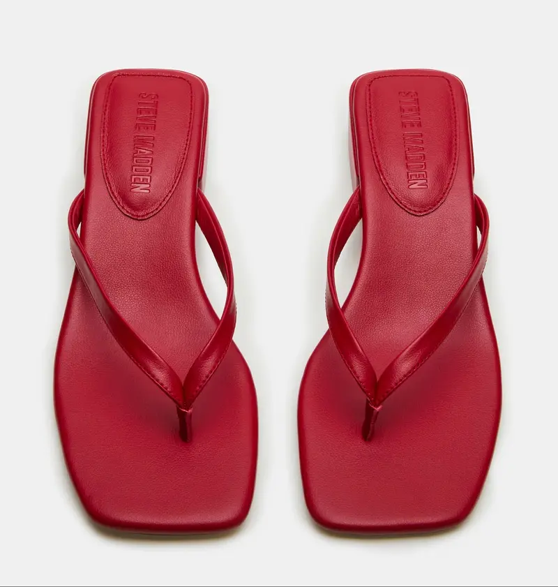 Damen Mule-Sandalen mit Zehentrenner | Vegane Sandalen mit 4,5 cm Absatz | Sommerliche Schuhe mit eckiger Spitze