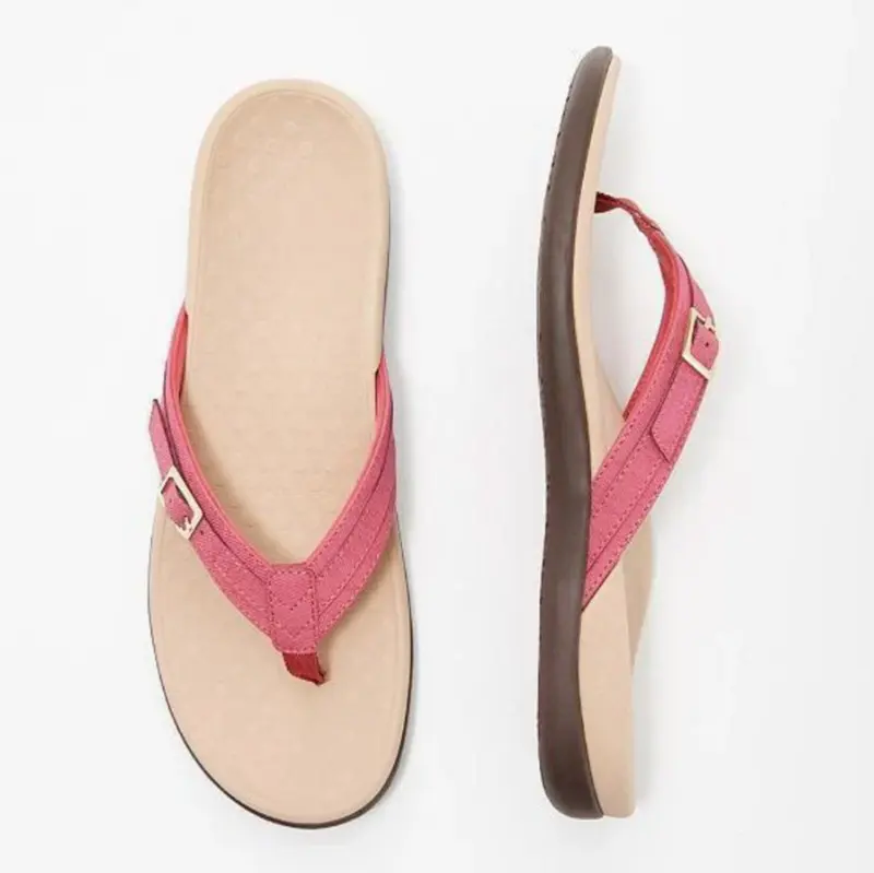 Damen orthopädische Flip-Flops mit Memory-Schaum | Dicke Sohle & Fußgewölbe-Stütze | Kaitlynn