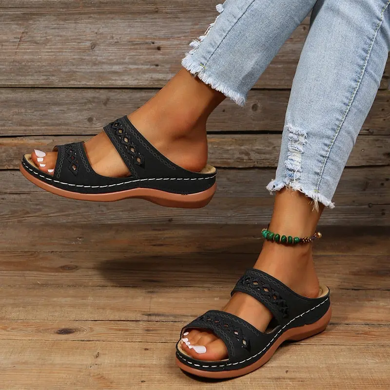 Damen orthopädische Sandalen | Dreibogen-Design & Nanoschaumsohle für gesunde Füße | Adina