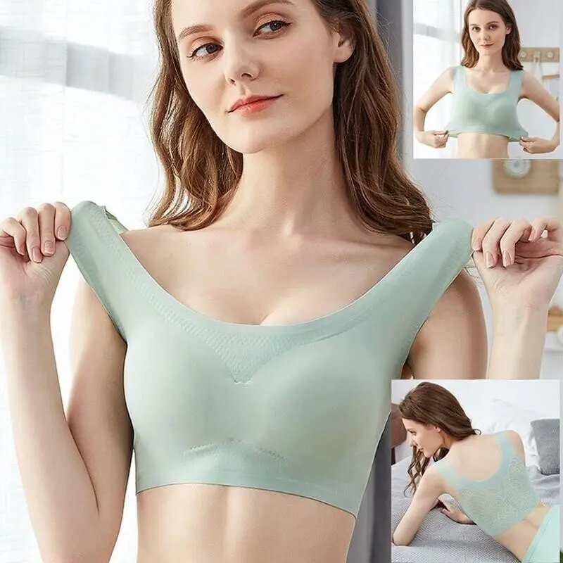 Damen Plus-Size Komfort-BH ohne Bügel | Kühler Soft-BH mit glatter Passform | Größen M-7XL