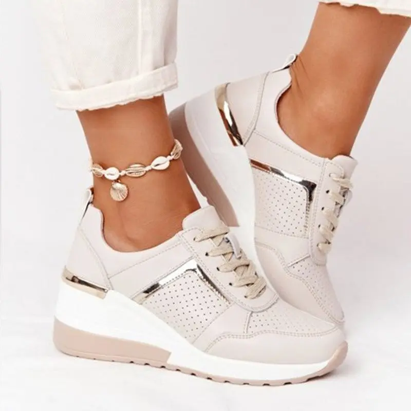 Damen Sneaker Bequem & Modisch | Alltagsschuhe mit Dämpfung & Rutschfester Sohle | Leichte Freizeitschuhe für Jeden Tag