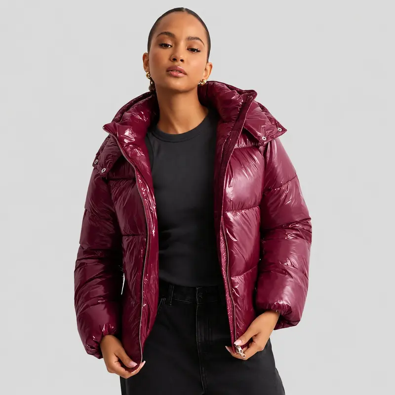 Damen Steppjacke mit abnehmbarer Kapuze | Warm gefütterte Winterjacke mit dichter Füllung und bequemem Schnitt für kalte Tage