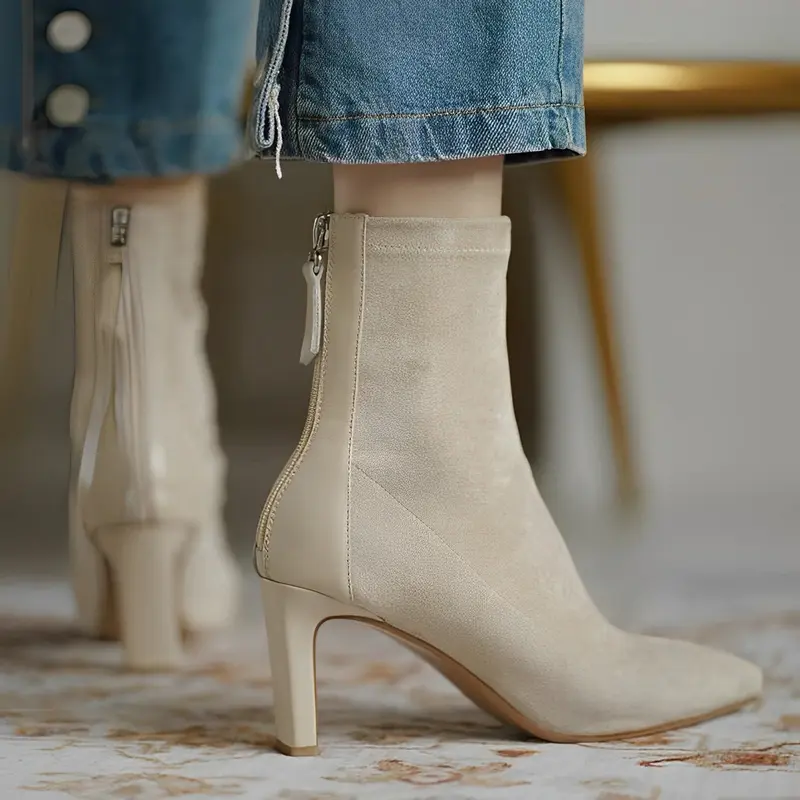 Damen Stiefel mit hohem Absatz | Schlanke Passform für elegante Looks & sicheren Halt | Paisley Absatzstiefel