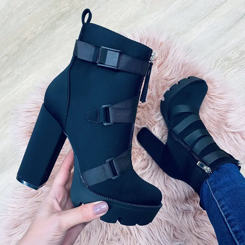 Damen Stiefeletten im Urban-Chic | Gepolstertes Fußbett & stoßdämpfende Sohle | Rutschfest, Reißverschluss, EU 36–41