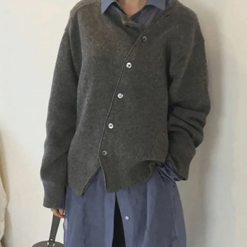 Damen Strickpullover mit Knopfdetails | Kuscheliger Pullover mit lockerer Passform für Alltag, Büro und Herbstlooks