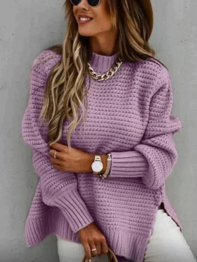 Damen Strickpullover weich und warm | Bequemer Winterpullover mit zeitlosem Design für Alltag, Freizeit und elegante Looks