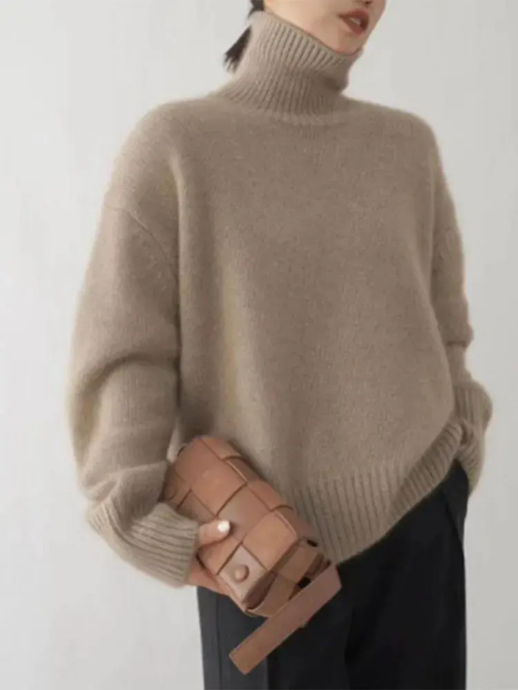 Damen Strickpullover Winter | Warmer weicher Winterpullover mit lockerer Passform für Alltag, Freizeit und vielseitige Winterlooks